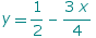 y1/2 - (3 x)/4