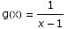 g(x) = 1/(x - 1)