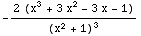 -(2 (x^3 + 3 x^2 - 3 x - 1))/(x^2 + 1)^3
