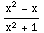 (x^2 - x)/(x^2 + 1)
