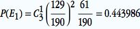 a) Calculer la probabilit� des �v�nements suivants :