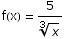 f(x) = 5/x^(1/3)