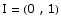 I = ( 0 , 1)