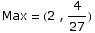             4 Max = ( 2 , --)             27